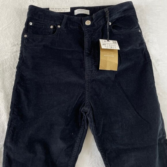 Zara Woman NWT "The Skinny Velvet" Jeans, Premium Denim Collection, Black, S 40 - Picture 10 of 10